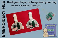 ITH Christmas Camper Key Fob - Embroidery Design Product Image 2