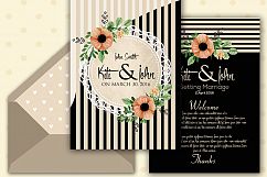 Double Sided Floral Wedding Invitation Card Product Image 2
