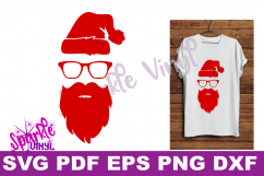 Svg Hipster Christmas Santa Shirt Sign stencil Decal printable or svg cut file dxf eps png pdf for cricut or silhouette Product Image 4