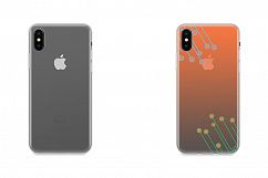 iPhone X TPU Clear Case Mockup Back View Product Image 2