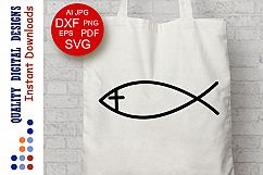 Jesus Fish SVG Jesus Christ Svg Fish digital clipart Fish Product Image 1