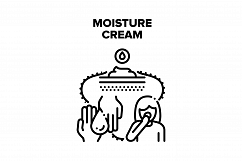 Moisture Cream Vector Black Illustration Product Image 1