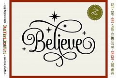 BELIEVE in the Magic - Christmas design in SVG DXF EPS PNG Product Image 1