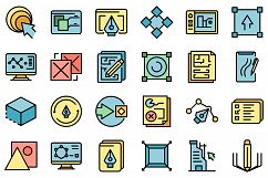 Redesign icons set vector flat Product Image 1