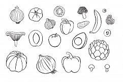 Chalkboard Fruits and Vegetables Product Image 4