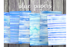 Watercolor Stripes Texture Papers Product Image 6
