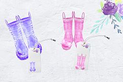 Watercolor Rain Boots for Kids Product Image 5