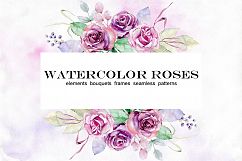 Watercolor roses. Set. Product Image 1
