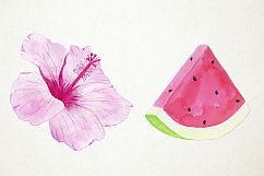 Watercolor Tropical Clipart, Flamingo Clipart, Summer Clipar Product Image 4