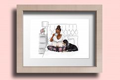 Fashion illustration - Me Time 2 - Dark Skin Product Image 4