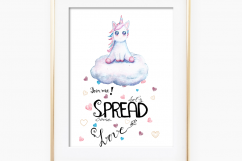 Cute Unicorn Watercolor Collection Product Image 2