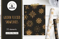 Golden Flecked Snowflakes Product Image 1