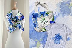 Blue bearded iris PNG watercolor set Product Image 5