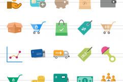 48 E-commerce Flat Multicolor Icons  Product Image 3