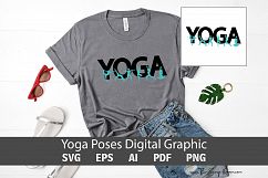 Yoga Poses Clip Art and Digital Cut File Set Product Image 1