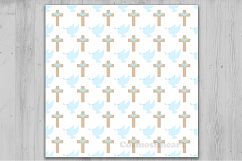 Boy Baptism Digital Paper, Boy Baptism Clipart, Baptism Background, Baptism Invitation, Baptism Digital Paper, Pattern. Product Image 3