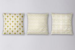 8 Seamless Art Deco Patterns - Ivory &amp; Gold Set 1 Product Image 3
