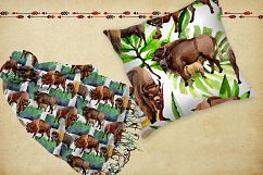 Exotic bison wild animal PNG watercolor set Product Image 7