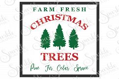 Farm Fresh Christmas Trees  File Set | SVG, EPS, DXF, PNG Product Image 1