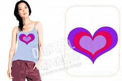 Heart Machine Embroidery Design 5 Sizes Product Image 1