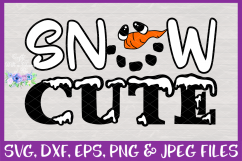 Christmas Snow Cute Snowman SVG for Cricut &amp; Silhouette Product Image 3