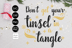 Don&#039;t get your tinsel in a tangle CHRISTMAS SVG for Cricut Product Image 2