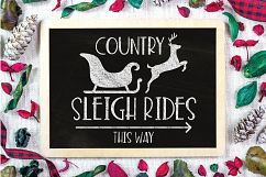 Christmas SVG Cut File - Sleigh Rides SVG DXF PNG EPS JPG Product Image 2