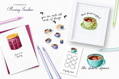 Breakfast Coffee and pastries graphic set and pattern papers Product Image 4