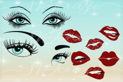 Eyelash Svg Files SVG DXF EPS PNG files for Cricut Sihouette Product Image 1