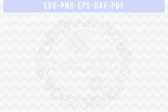 Believe SVG Cut File, Winter Wreath Papercut, PNG, PDF, DXF Product Image 3
