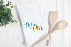 Hello Fall SVG - Fall SVG Cut File - DXF EPS PNG JPG PDF AI Product Image 2
