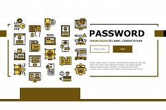 Password Protection Landing Web Page Header Banner Template Product Image 1