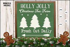 Holly Jolly Christmas Tree Farm SVG Product Image 1