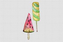 Watercolor mix cool ice cream PNG set Product Image 5