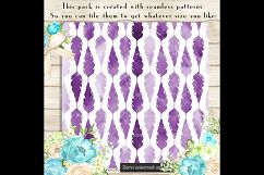 100 Seamless Watercolor Feather, Leaf Digital Papers Product Image 2