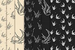 Traditional Swallows seamless Vector Pattern Product Image 2
