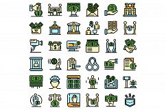 Bribery icons set vector flat Product Image 1