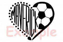 Maverick Sport Heart SVG School Spirit football 979s Product Image 3