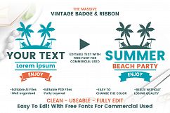 63 SUMMER VINTAGE BADGE &amp; RIBBON Product Image 3