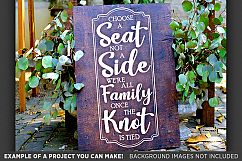 Choose A Seat Not A Side Wedding SVG File - 5517 Product Image 2