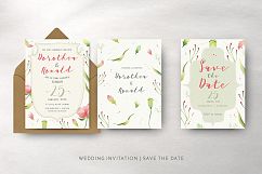 Foliage Illustration Wedding Invitation Suite Product Image 7