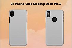 Apple iPhone X 3d IMD Case Mockup Back view  Product Image 1
