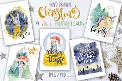 Magical Winter Bundle. Big Watercolor and lettering collection Product Image 8