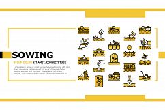 Sowing Agricultural Landing Header Vector Product Image 1