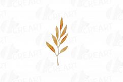Autumn leaves and branches watercolor clip art pack, png Product Image 18