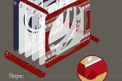 Tunnel card Merry Christmas. Multiple machine formats. Product Image 3