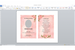 Rose Gold Prayer Card Template Product Image 2