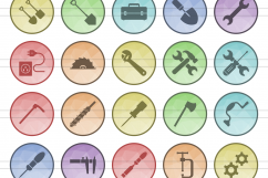 100 Tools Filled Low Poly Icons Product Image 2