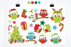 Christmas Owls graphics and illustrations Product Image 2