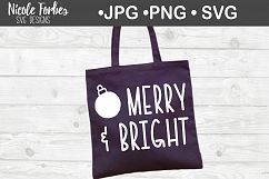 Merry &amp; Bright SVG Cut File Product Image 2